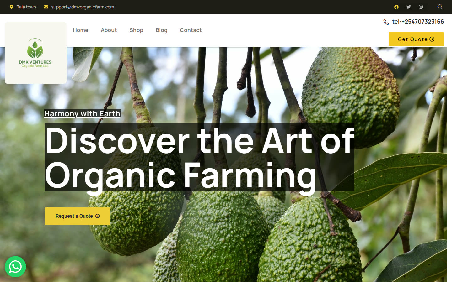 DMK Organic Farm website
