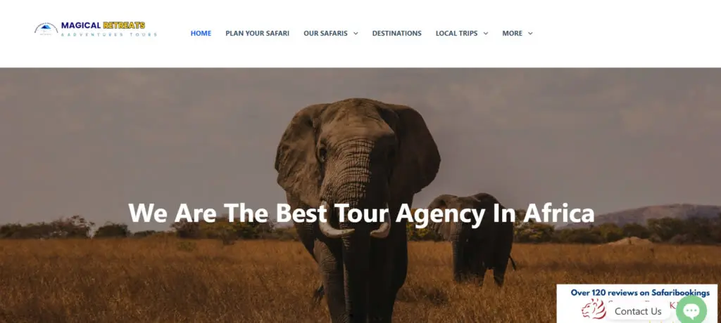 Magical Retreats Adventures website
