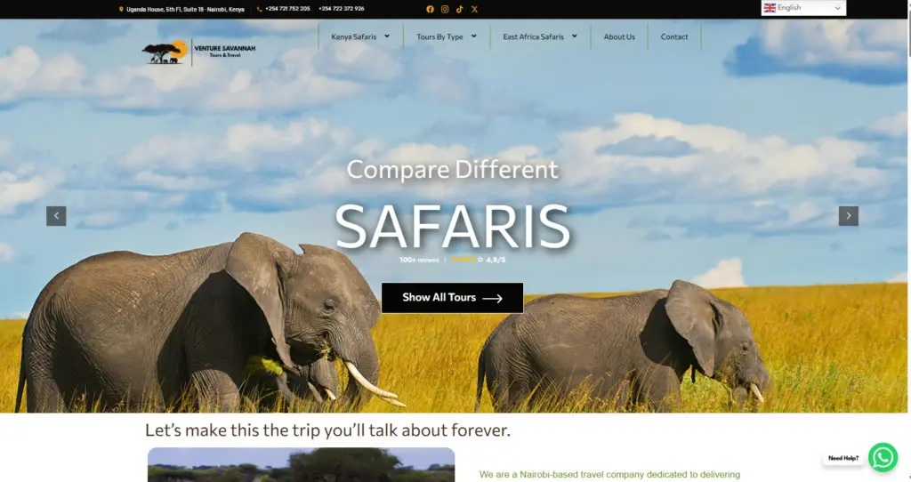 Venture Savannah Tours website