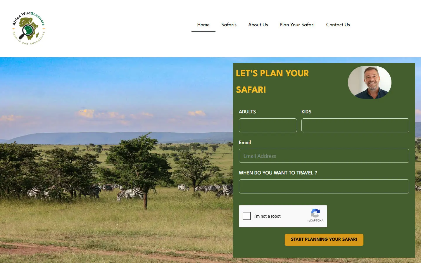 Africa Wildscan Safaris website